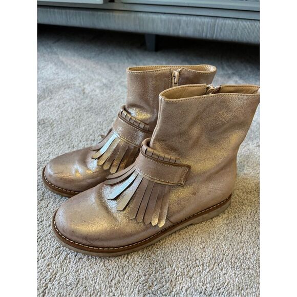 Elephantito Bootie w/ Fringes, metallic blush, $99 Sz 3 - Picture 2 of 8